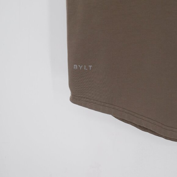 BYLT Shirt Mens Small Drop Cut Short Sleeve Lux Crew Neck Stretch Casual green - Picture 2 of 9